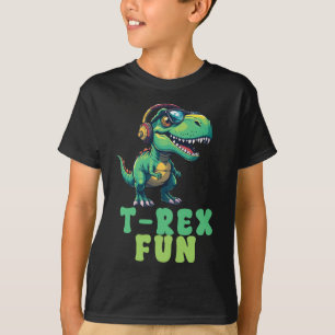 Camiseta Crianças Divertidas T-Rex