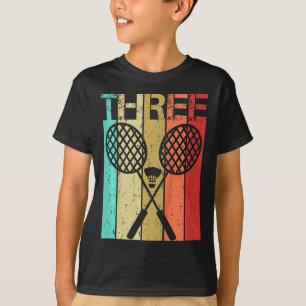 Camiseta Crianças Dminton 3 Garota De Aniversário Dminton 3