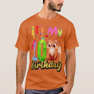 Camiseta Crianças Do 10º Aniversário De 10 Anos De Idade