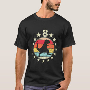 Camiseta Crianças do 8º aniversário Dinossauro do 8º aniver