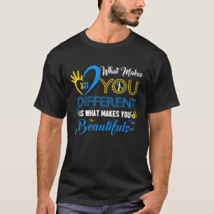 Camiseta Crianças do Dia 21 da Mulher Sindroma em Baixo