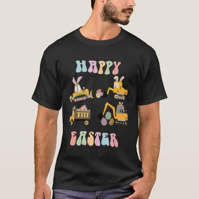 Camiseta Crianças do Dia da páscoa Garotos do Todler Bunny  (Frente)