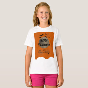Camiseta Crianças do Dia das Bruxas Felizes, Modernas e Neg
