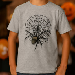 Camiseta Crianças do Dia das Bruxas na Web de Aranha assust