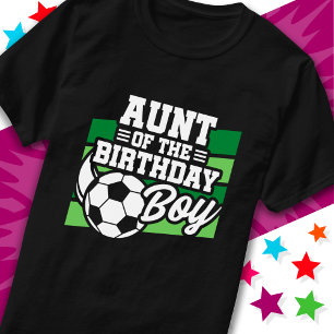 Camiseta Crianças do futebol Tia de aniversário