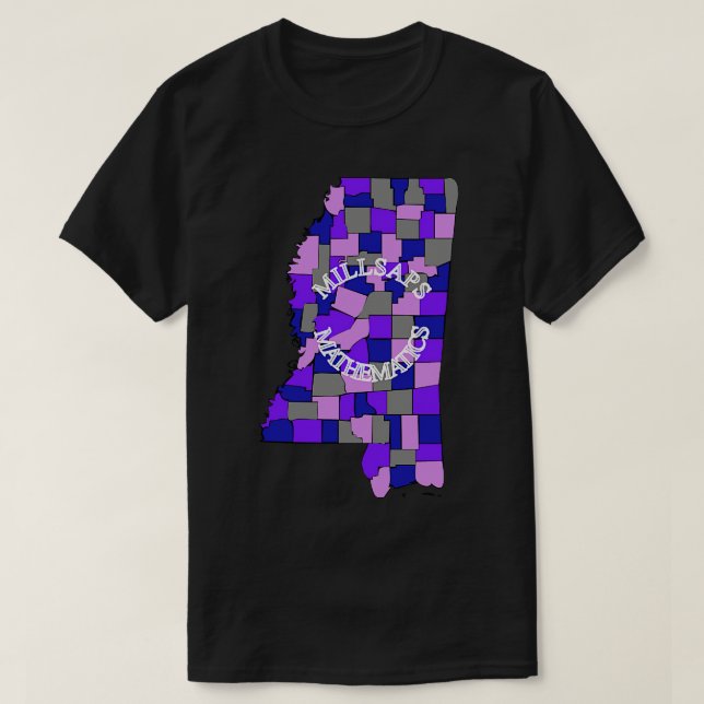 Camiseta Crianças do mapa de matemática do Millsaps (Frente do Design)