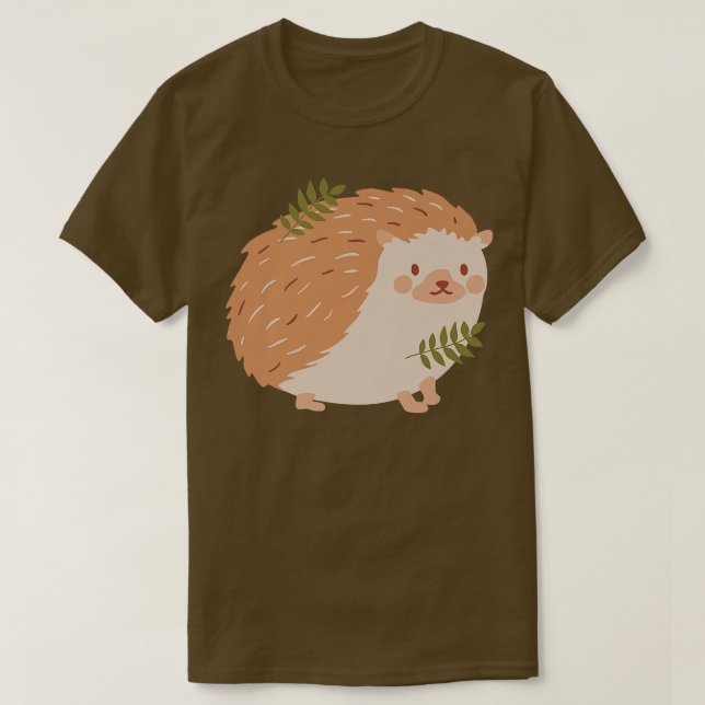 Camiseta crianças do ouriço do outono (Frente do Design)