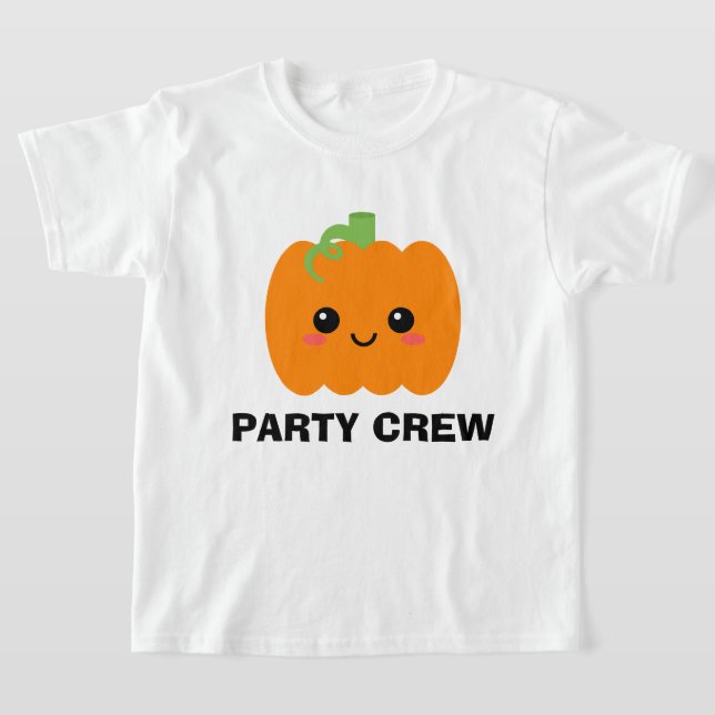 Camiseta Crianças do Partido Pumpkin T-shirt, Halloween Cre (Postura )