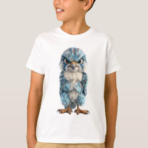 Camiseta Crianças do Pássaro Raptor Azul Irritado