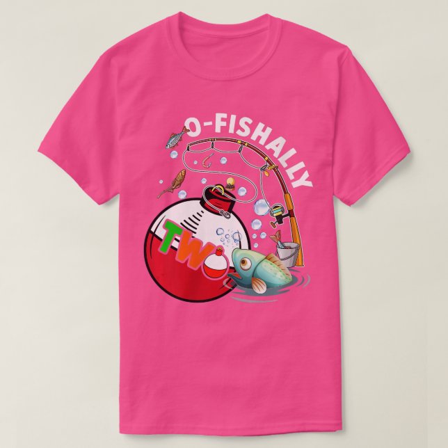 Camiseta Crianças Do segundo Do Dia De Pesca Para Meninos E (Frente do Design)