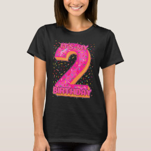 Camiseta Crianças Doce Rosquinha É meu segundo aniversário