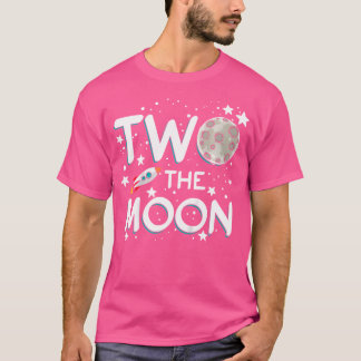 Camiseta Crianças Dois O segundo aniversário Moon Toddler D