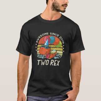 Camiseta Crianças Dois segundos aniversários Rex Segundo Di