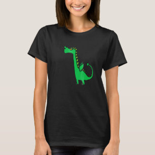Camiseta Crianças Dragão Voando Dinossauro Medieval Unisex