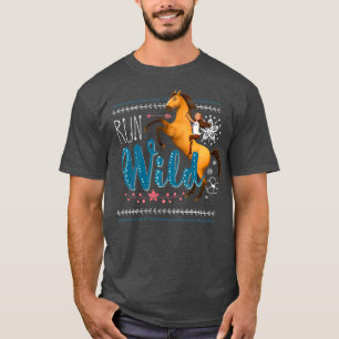 Camiseta Crianças DreamWorks Espírito Correndo Livre Selv