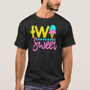 Camiseta Crianças Duas Crianças Doce Segundo Sorvete De Ani