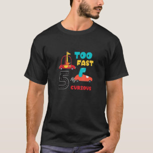 Camiseta Crianças Duas Rápidas 5 Curiosas Corridas 5 Aniver