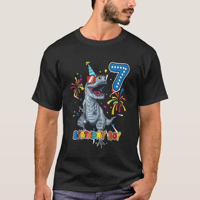 Camiseta Crianças É a minha festa de aniversário de 7 para  (Frente)