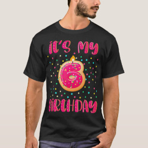 Camiseta Crianças É a minha Rosquinha de Aniversário de 6 a