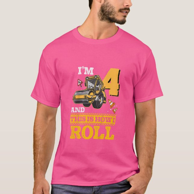 Camiseta Crianças É Assim Que Eu Rolo O Cilindro De Asfalto (Frente)