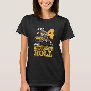 Camiseta Crianças É Assim Que Eu Rolo O Cilindro De Asfalto