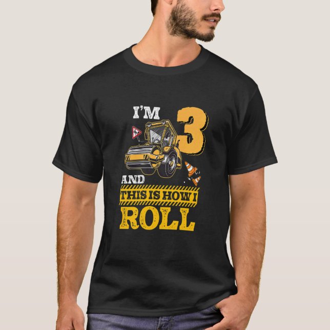 Camiseta Crianças É Assim Que Eu Rolo O Cilindro De Asfalto (Frente)