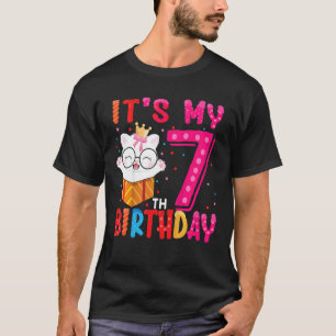 Camiseta Crianças É Meu 7º Aniversário Para Os 7 Anos de Id
