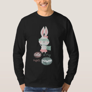 Camiseta Crianças É Meu Coelho Super Poder