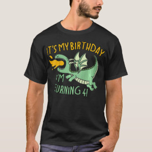 Camiseta Crianças É Meu Dragão De Aniversário Para Cria