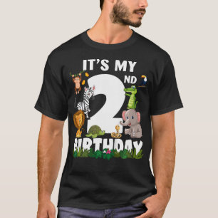 Camiseta Crianças É Meu Jardim Zoológico Selvagem Safari, A