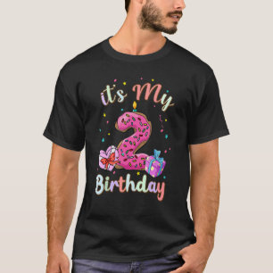 Camiseta Crianças É meu segundo aniversário, Bolo de Rosqui