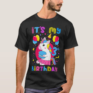 Camiseta Crianças É minha garota de 3 anos com a Uni