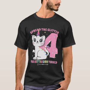 Camiseta Crianças É Minha Garota de Aniversário 4 Anos 20
