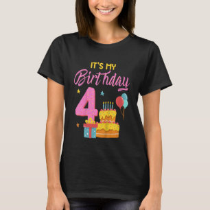 Camiseta Crianças, é minha garota de aniversário de 2 anos.