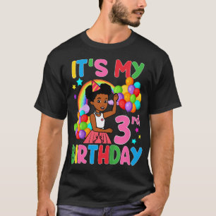 Camiseta Crianças É O Canto Da Minha aniversário de 3 anos 