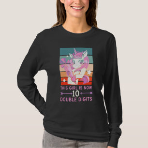 Camiseta Crianças É O Meu 10º Aniversário Unicórnio Para Ra