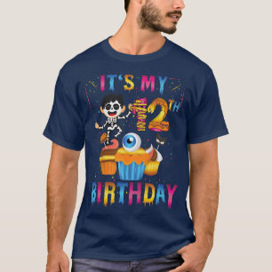Camiseta Crianças É o meu 12 Aniversário Ghost Skeleton Hal