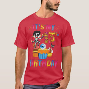 Camiseta Crianças É o meu 13 Aniversário Ghost Skeleton Hal
