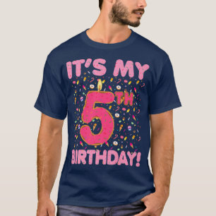 Camiseta Crianças É o meu 5 Aniversário Bonbons 5 anos