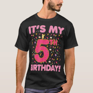 Camiseta Crianças É o meu 5 Aniversário Bonbons 5 anos
