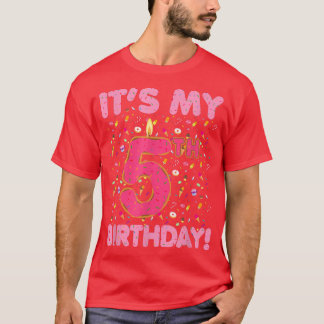 Camiseta Crianças É o meu 5 Aniversário Bonbons 5 anos
