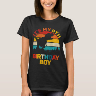 Camiseta Crianças É o meu 9º aniversário Meninos Dinossauro