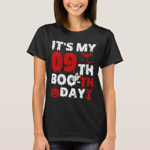 Camiseta Crianças É o meu 9º Bô Dia Assustador 9º Aniversár