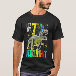 Camiseta Crianças É o meu aniversário de 7 Feliz 7 Anos Din