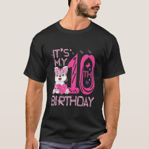 Camiseta Crianças É o meu décimo aniversário para a Cu de 1