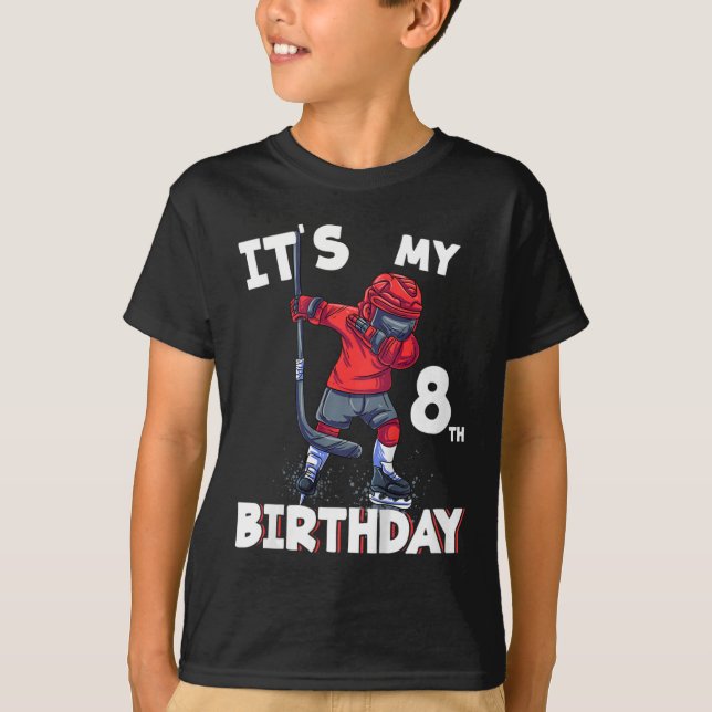 Camiseta Crianças É o meu oitavo aniversário, 8 anos, Bi de (Frente)