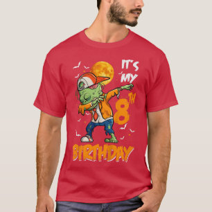 Camiseta Crianças, é o meu oitavo Aniversário, Dabbing Zomb