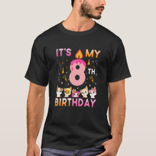 Camiseta Crianças É o meu oitavo aniversário para os 8 anos
