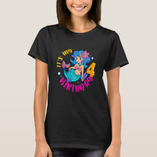 Camiseta Crianças É o meu quarto aniversário Feliz 4 anos S