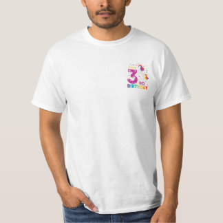 Camiseta Crianças É o meu terceiro aniversário de 3 anos